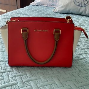 Michael Kors medium color block satchel